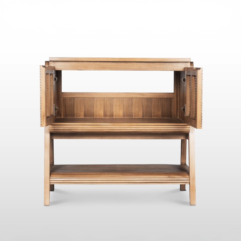 Badezimmermöbel aus massivem Teakholz 80 cm - Anika
