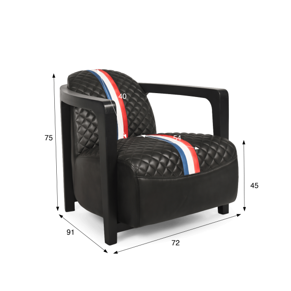 Clubsessel aus Echtleder - Racing Design
