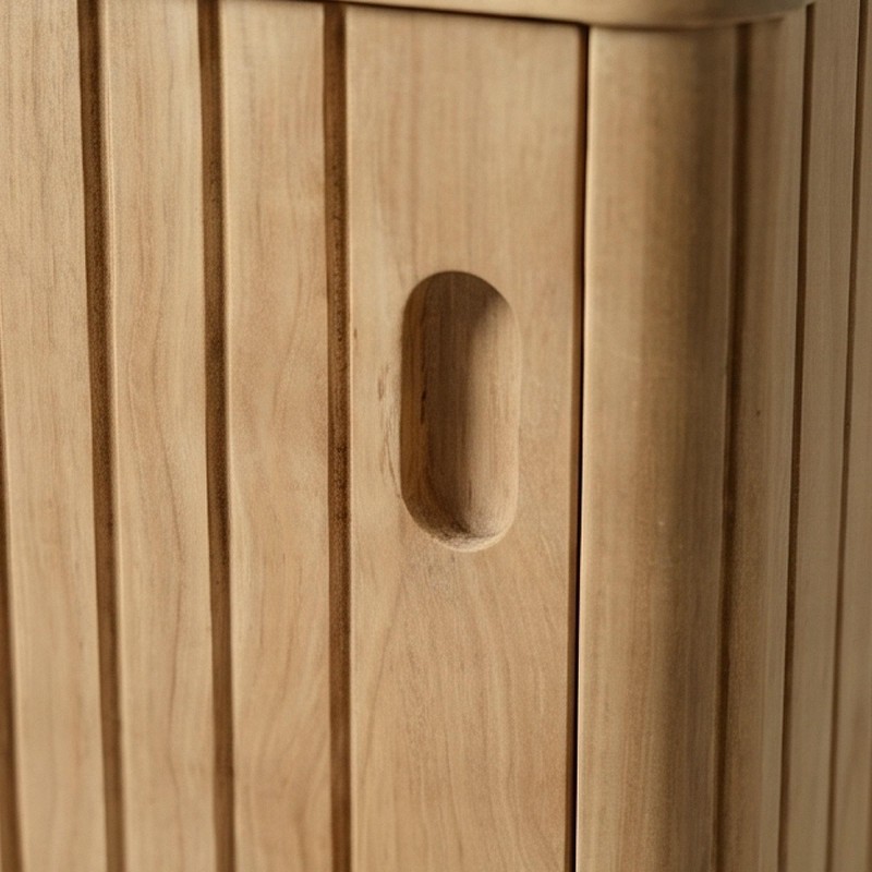 Gäste-WC-Waschtischunterschrank aus Massivholz - Neha