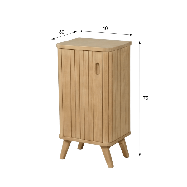 Gäste-WC-Waschtischunterschrank aus Massivholz - Neha