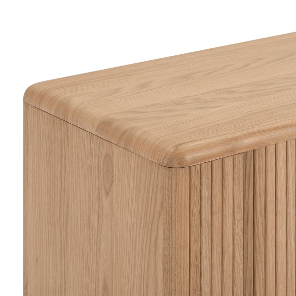 Design-Sideboard aus natürlichem Eichenholz mit Schiebetüren 180 cm - Kael