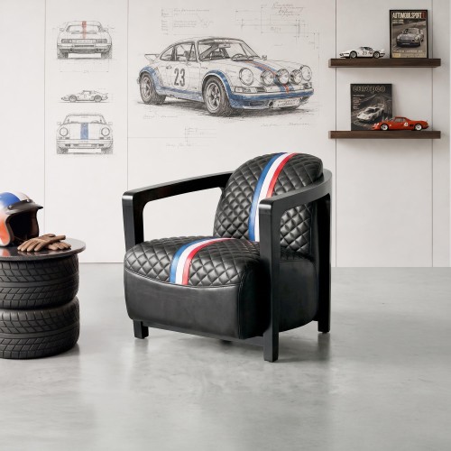 Clubsessel aus Echtleder - Racing Design