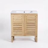 Badezimmermöbel aus massivem Teakholz 80 cm - Mentari