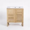 Badezimmermöbel aus massivem Teakholz 80 cm - Mentari