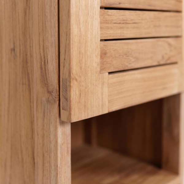 Badezimmer-Hochschrank aus Massivholz - Mentari