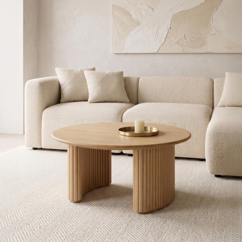 Runder Couchtisch aus Eichenholz - Noji