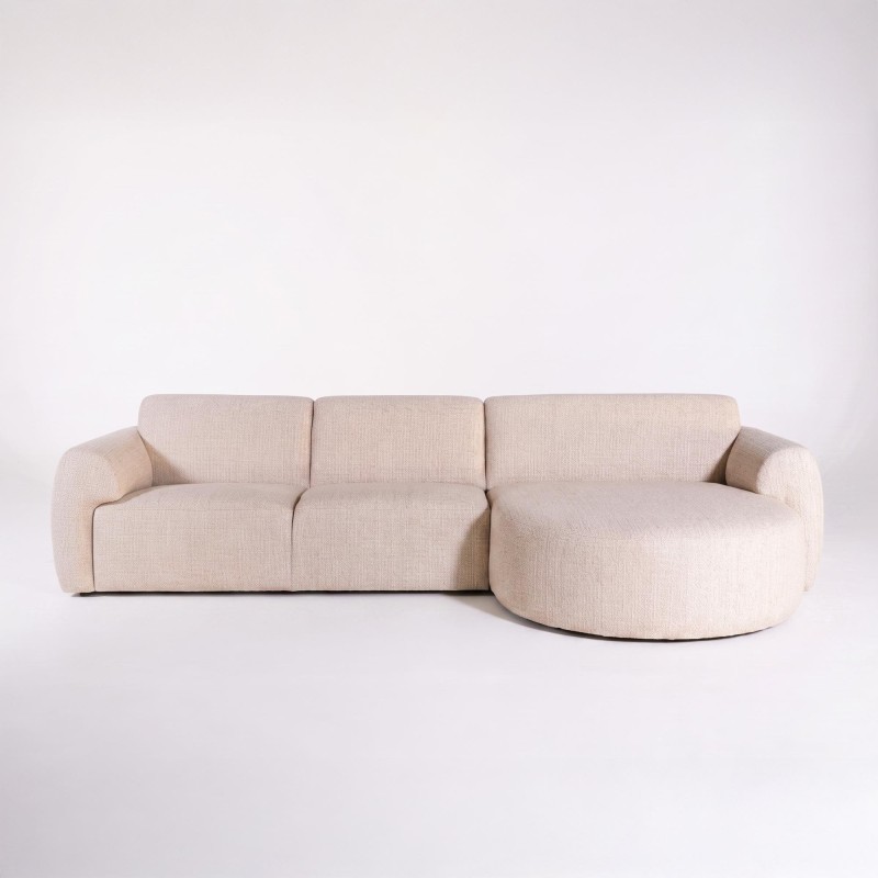5-Sitzer-Ecksofa aus Stoff mit Recamiere rechts - Viana