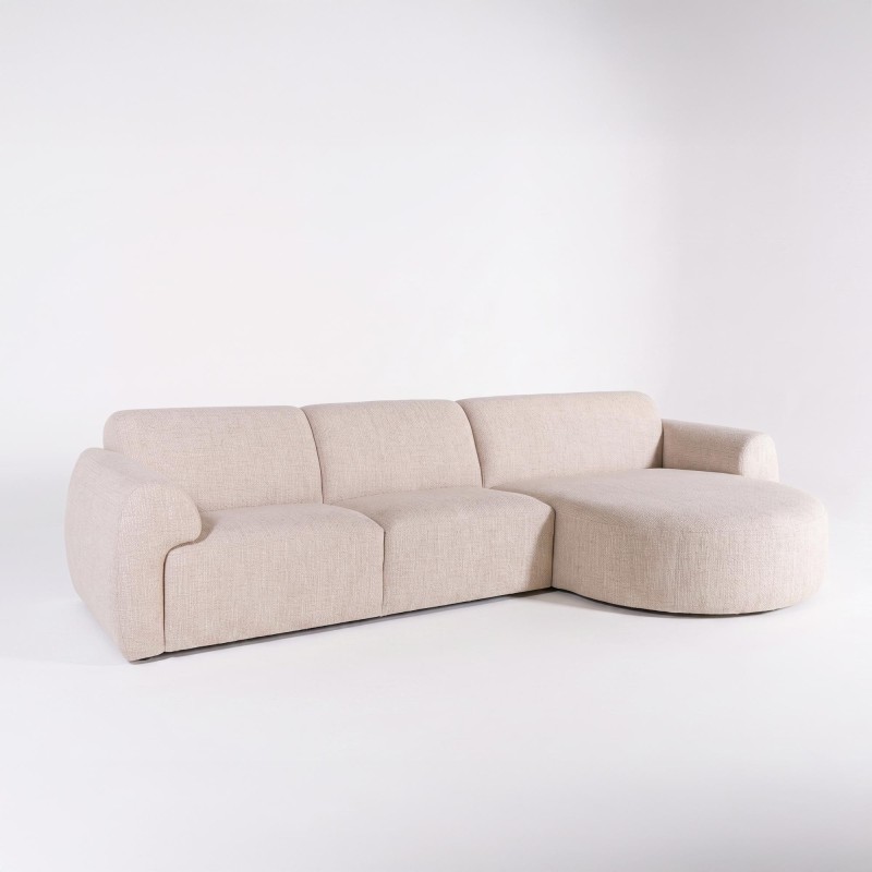 5-Sitzer-Ecksofa aus Stoff mit Recamiere rechts - Viana