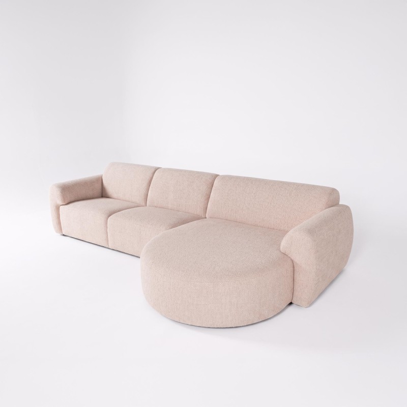 5-Sitzer-Ecksofa aus Stoff mit Recamiere rechts - Viana