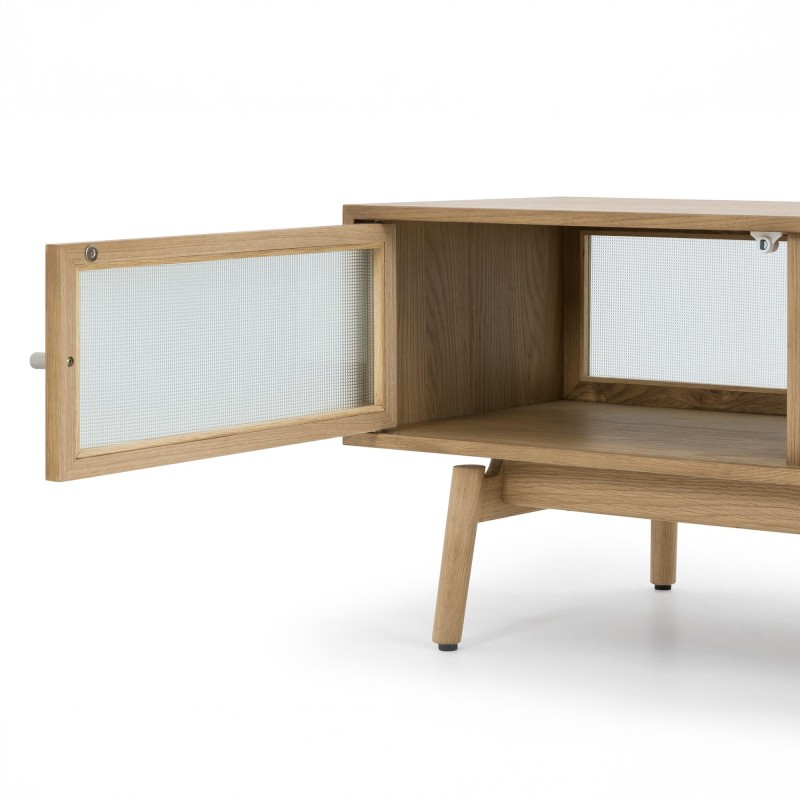 TV-Möbel aus natürlichem Eichenholz 160 cm - Elin