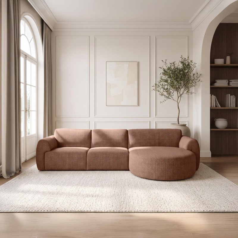 5-Sitzer-Ecksofa aus Stoff mit Recamiere rechts - Viana