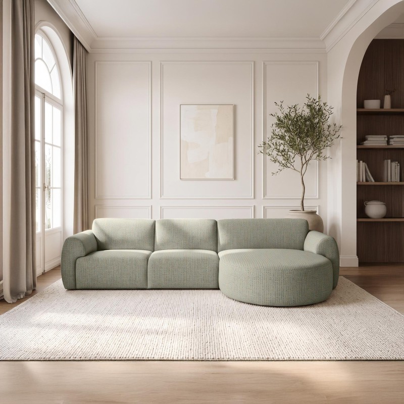 5-Sitzer-Ecksofa aus Stoff mit Recamiere rechts - Viana