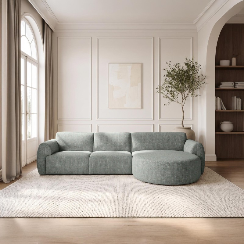 5-Sitzer-Ecksofa aus Stoff mit Recamiere rechts - Viana