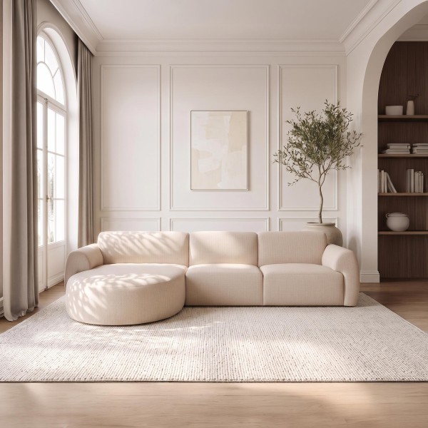 5-Sitzer-Ecksofa aus Stoff mit Recamiere links - Viana