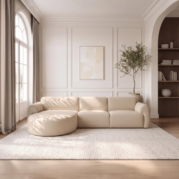5-Sitzer-Ecksofa aus Stoff mit Recamiere links - Viana