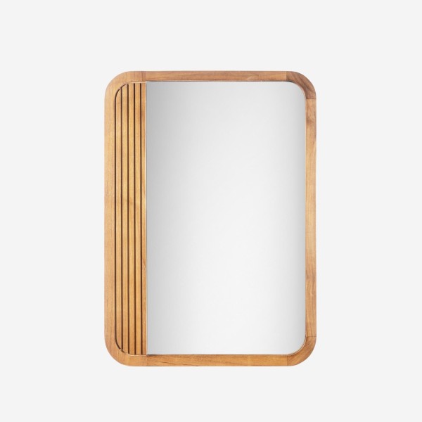 Badezimmerspiegel zur Wandmontage aus Teakholz - Amaya