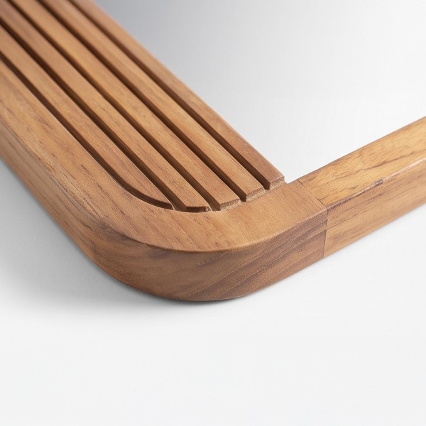 Badezimmerspiegel zur Wandmontage aus Teakholz - Amaya