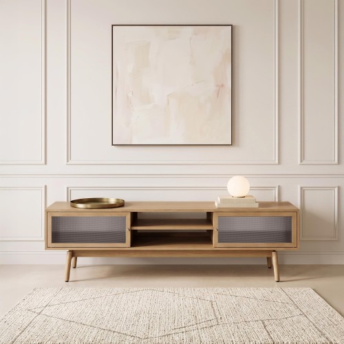 TV-Möbel aus natürlichem Eichenholz 160 cm - Elin