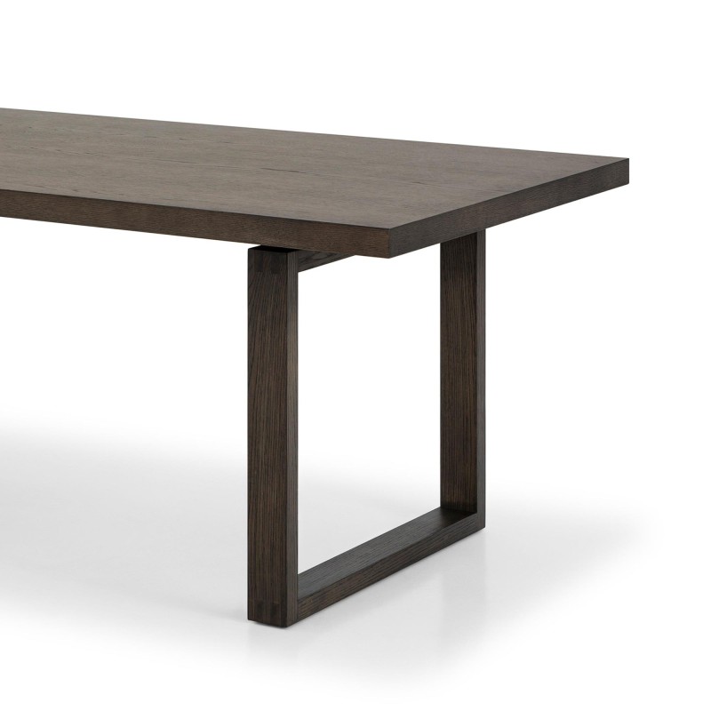 Esstisch aus dunklem Eichenholz 220 cm - Oria