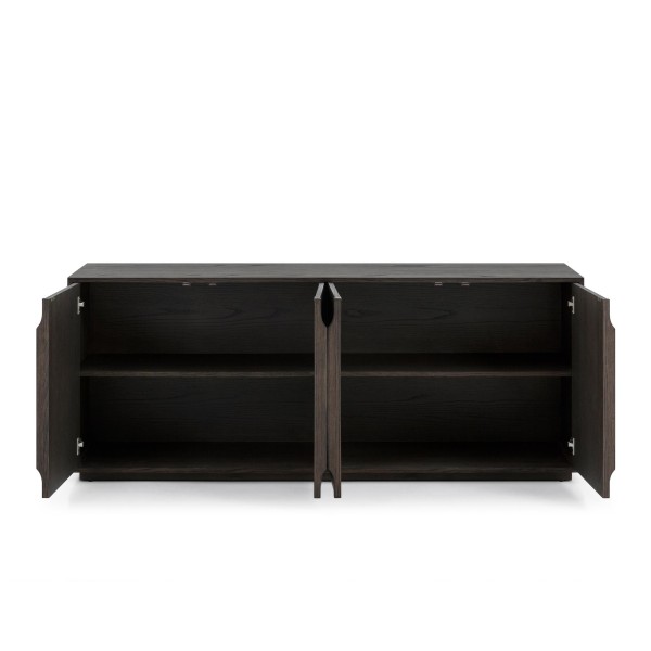Sideboard aus dunklem Eichenholz 185 cm - Oria