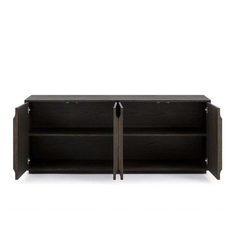 Sideboard aus dunklem Eichenholz 185 cm - Oria