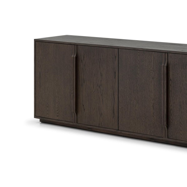 Sideboard aus dunklem Eichenholz 185 cm - Oria