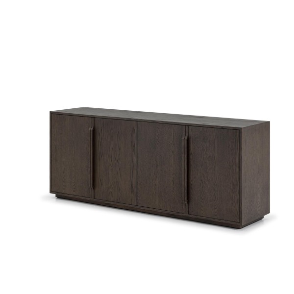 Sideboard aus dunklem Eichenholz 185 cm - Oria
