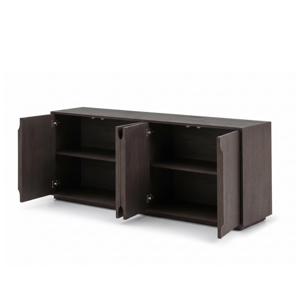 Sideboard aus dunklem Eichenholz 185 cm - Oria
