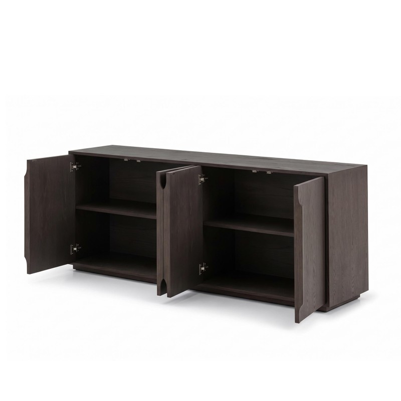 Sideboard aus dunklem Eichenholz 185 cm - Oria