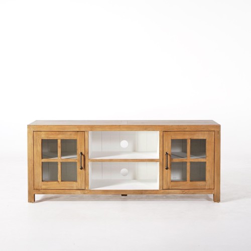 TV-Möbel aus massivem Kiefernholz natur 160 cm - Ashford