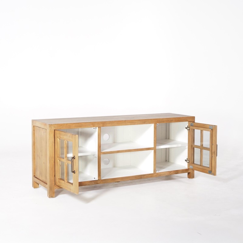 TV-Möbel aus massivem Kiefernholz natur 160 cm - Ashford