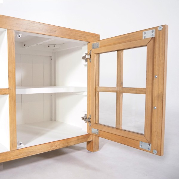TV-Möbel aus massivem Kiefernholz natur 160 cm - Ashford