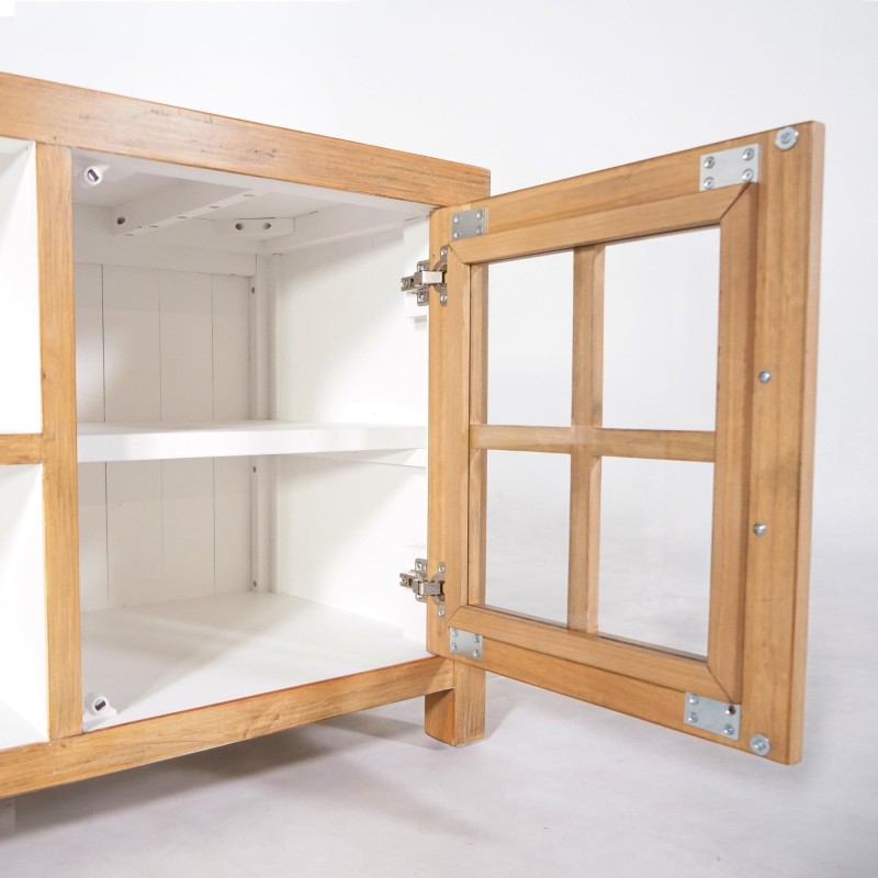 TV-Möbel aus massivem Kiefernholz natur 160 cm - Ashford
