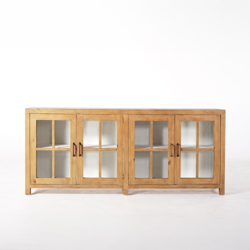 Sideboard aus massivem Kiefernholz natur 210 cm - Ashford