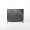 Modernes Designer-Sideboard aus schwarzem massivem Mangoholz - 85 cm - Radian