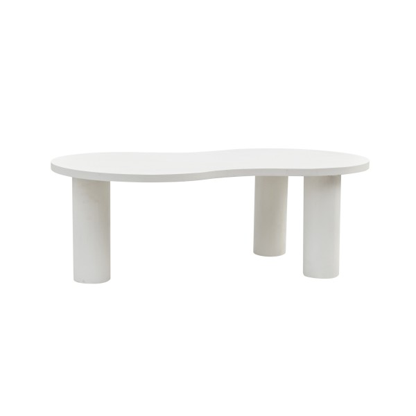 Weißer Design-Couchtisch aus Verbundmarmor - Arco