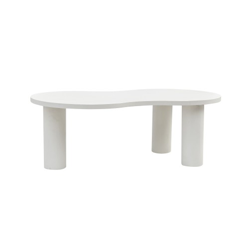 Weißer Design-Couchtisch aus Verbundmarmor - Arco