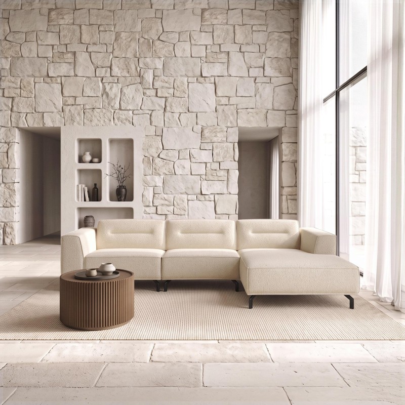 5-Sitzer-Ecksofa aus Stoff mit Recamiere rechts - Zoya