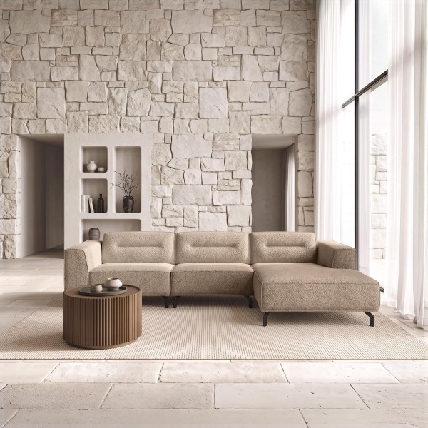 5-Sitzer-Ecksofa aus Stoff mit Recamiere rechts - Zoya