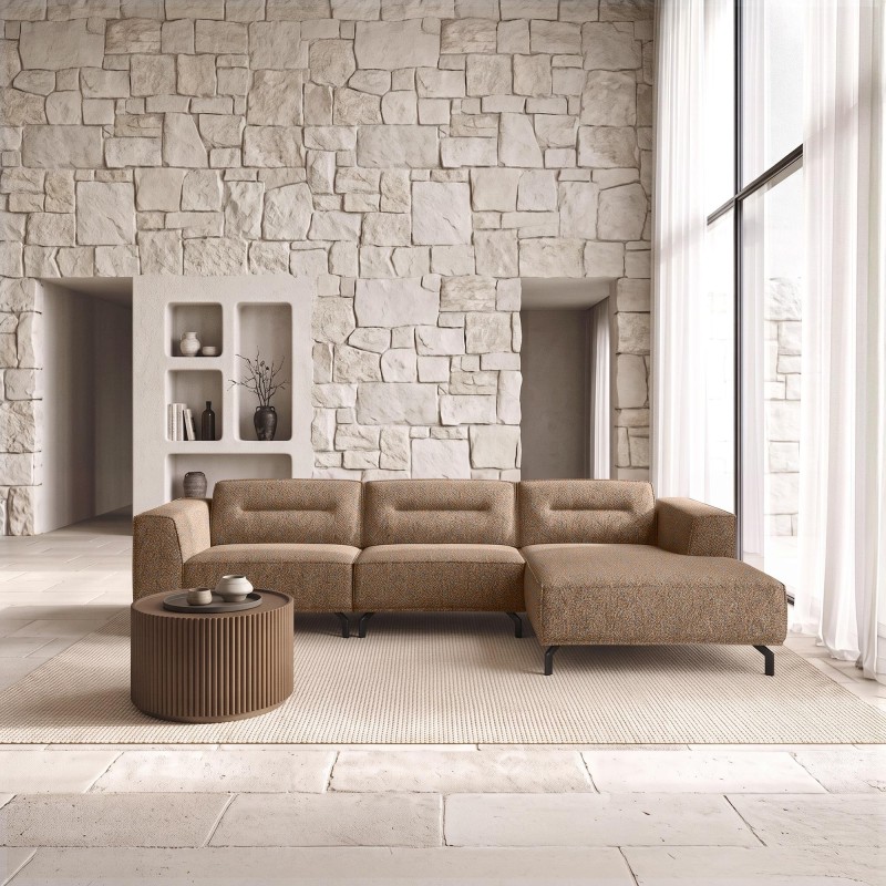 5-Sitzer-Ecksofa aus Stoff mit Recamiere rechts - Zoya