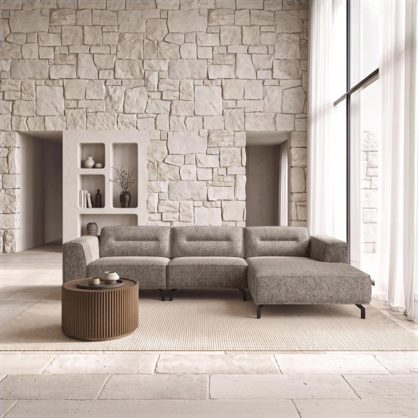 5-Sitzer-Ecksofa aus Stoff mit Recamiere rechts - Zoya