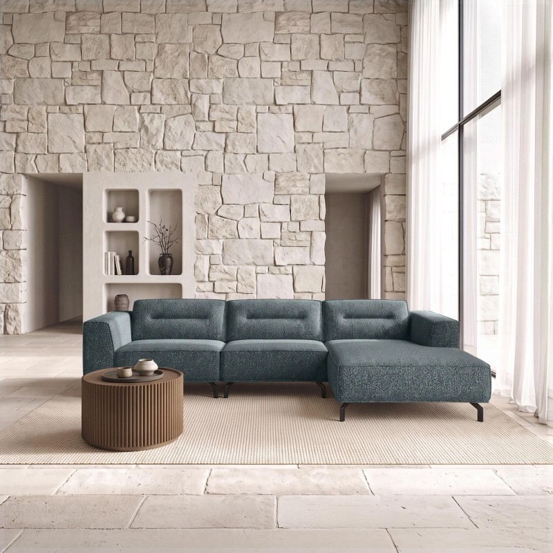 5-Sitzer-Ecksofa aus Stoff mit Recamiere rechts - Zoya