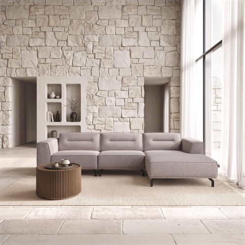 5-Sitzer-Ecksofa aus Stoff mit Recamiere rechts - Zoya
