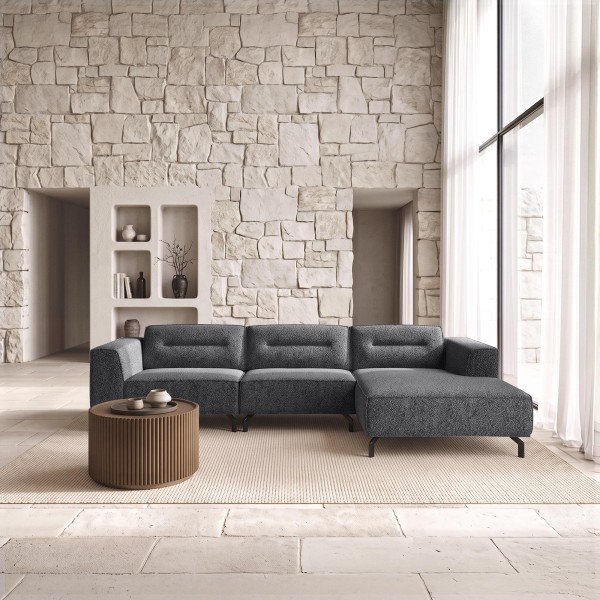 5-Sitzer-Ecksofa aus Stoff mit Recamiere rechts - Zoya