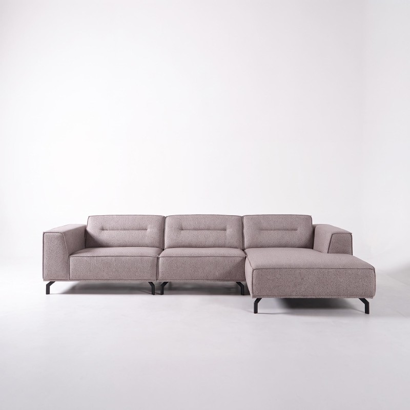 5-Sitzer-Ecksofa aus Stoff mit Recamiere rechts - Zoya