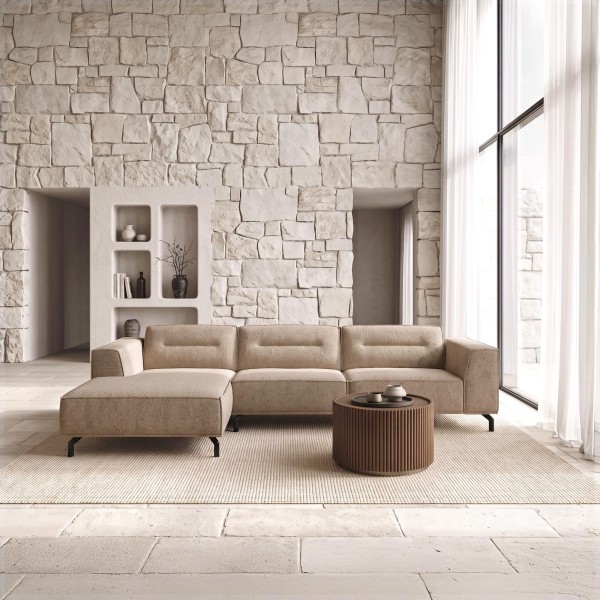 5-Sitzer-Ecksofa aus Stoff mit Recamiere links - Zoya