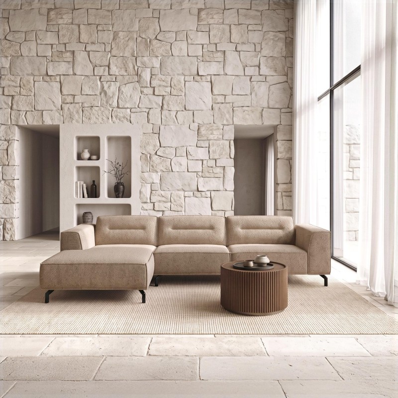 5-Sitzer-Ecksofa aus Stoff mit Recamiere links - Zoya