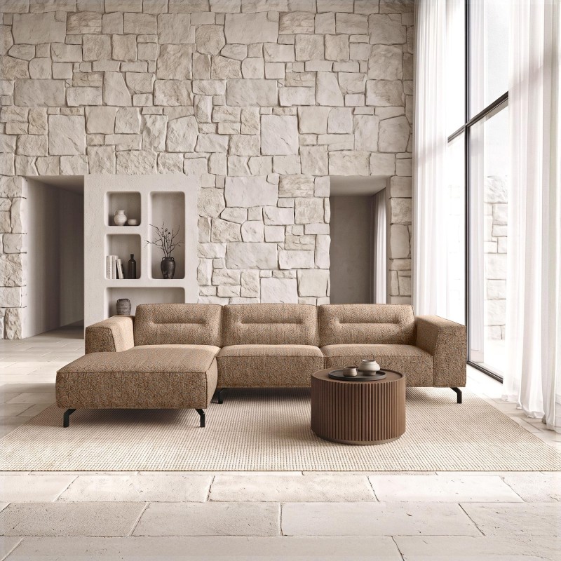 5-Sitzer-Ecksofa aus Stoff mit Recamiere links - Zoya
