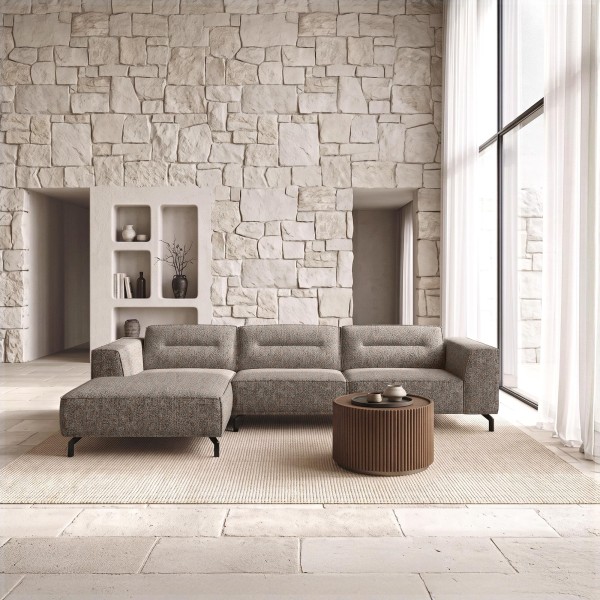 5-Sitzer-Ecksofa aus Stoff mit Recamiere links - Zoya