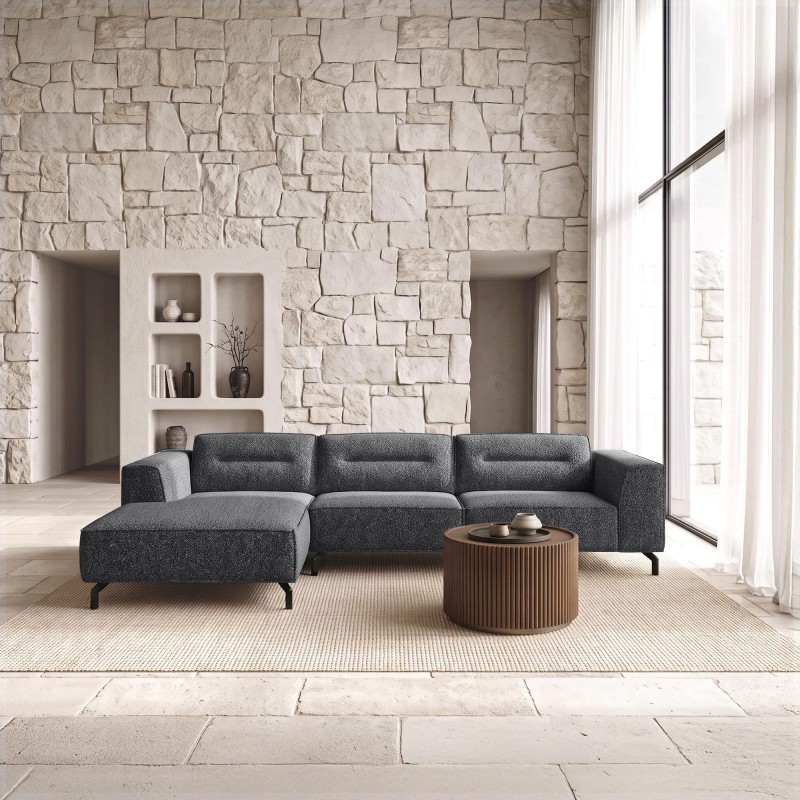 5-Sitzer-Ecksofa aus Stoff mit Recamiere links - Zoya